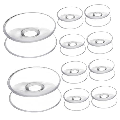 Ipetboom 10 Stück Teiliges Doppelseitige Saugnäpfe PVC Transparent Starke Haftung und Spiegel Stoßdämpfend Vielseitig für Haushalt und Büro Geeignet von Ipetboom