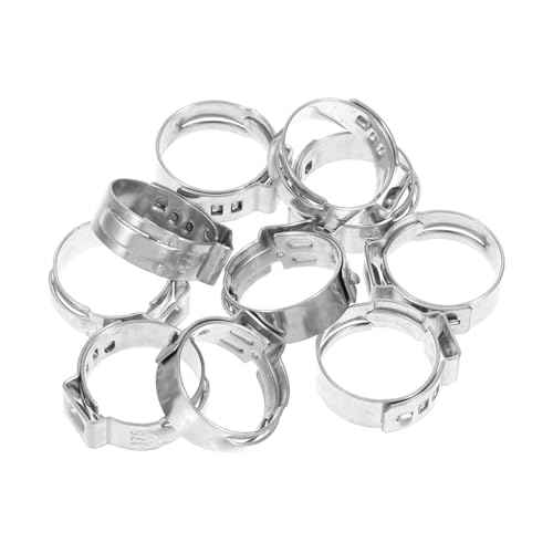 Ipetboom 10 Stück Teiliges Edelstahl Einohr schlauchschellen Feinjustierbar mit Ohrdesign für Sichere Schlauchbefestigung bei Bewässerung und Fahrzeugen Kleine Metallschellen Ipetboom 10 Stück Teiliges Edelstahl Einohr schlauchschellen Feinjustierbar mit Ohrdesign für Sichere Schlauchbefestigung bei Bewässerung und Fahrzeugen Kleine Metallschellen von Ipetboom