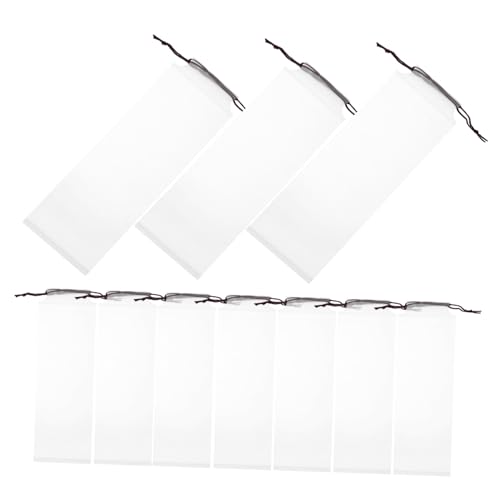 Ipetboom 10 Stück Teiliges Halbtransparente Regenschirm Aufbewahrungsbeutel mit Zugband Wasserabsorbierend und Vielseitige Tragetaschen für Kleine Mittlere Schirme Leicht und Praktisch für von Ipetboom