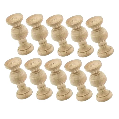 Ipetboom 10 Stück Teiliges Holzspindeln für Möbel Unlackierte Diy Baluster für Weinregale und Bettgestelle Dekorative Holzsäulen für Stilvolle Inneneinrichtung von Ipetboom