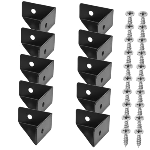 Ipetboom 10 Stück Teiliges Kleine Dicke Edelstahl Winkel klammern Stabile Dreieck tisch eckhalter Rostfreie Möbelverbinder Vielseitige Regalträger und Schrankbefestiger für von Ipetboom