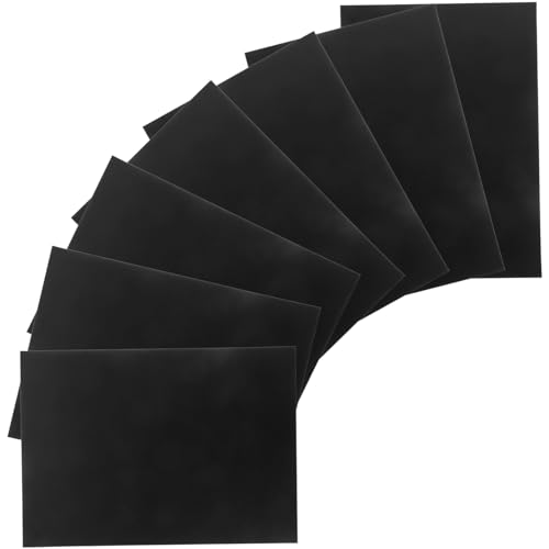 Ipetboom 10 Stück Teiliges Matte PP Kunststoffplatten Flexible Thermoplastische Blätter Kratzfest Leicht Zuschneidbar Vielseitig für Basteln Bilderrahmen Displays DIY Projekte Schwarz von Ipetboom