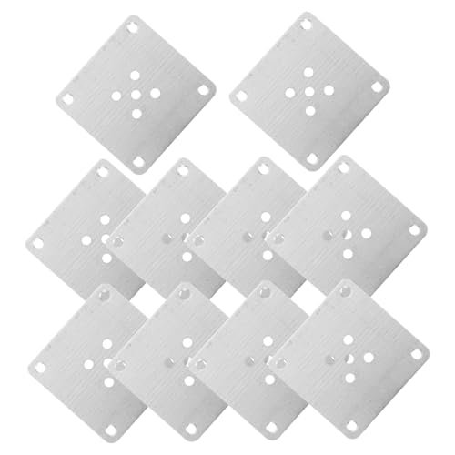 Ipetboom 10 Stück Teiliges Möbelbefestigungsset aus Starkem Robuste Montageplatten für Sofaholzfüße Kompatibel Korrosionsbeständig Modernes Design Einfache Montage von Ipetboom