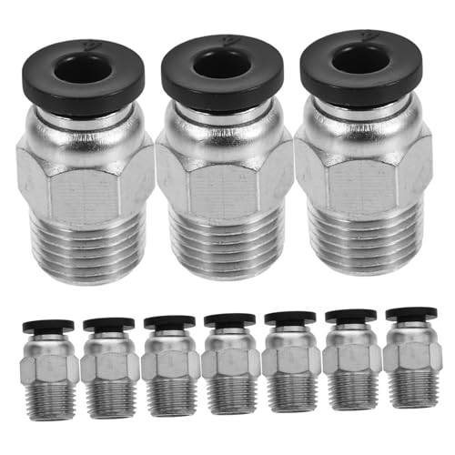 Ipetboom 10 Stück Teiliges Pneumatische Push In Stecker Gerade Präzise Gefräst Kompatibel mit Ptfe Rohr Bowden Extruder Ed Ender Drucker Einfache Installation Sichere Verbindung von Ipetboom