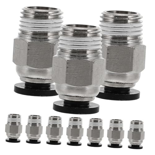 Ipetboom 10 Stück Teiliges Pneumatische Schnellverbinder Gewinde Gerader Luftschlauch Kupfer Nickel Beschichtet Drucker DIY Zubehör Einfache Installation Stabile Verbindung Vielseitig von Ipetboom