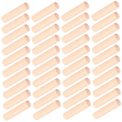 Ipetboom 100 Stück Dübel Rundstäbe aus Vollmaterial für Möbelmontage DIY Miniaturhäuser Bastelprojekte Stabile Verbindung von Holzplatten Rutschfest Vielseitig für Heimwerker und Möbelbau von Ipetboom