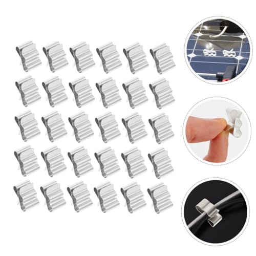Ipetboom 100 Stück Edelstahl Kabelclips für Solarmodule Photovoltaik Kabelklemmen zur Stabilen Kabelführung und Montage von Solarkabeln Installieren Geeignet für Erdung und Modulrahmen Ipetboom 100 Stück Edelstahl Kabelclips für Solarmodule Photovoltaik Kabelklemmen zur Stabilen Kabelführung und Montage von Solarkabeln Installieren Geeignet für Erdung und Modulrahmen von Ipetboom