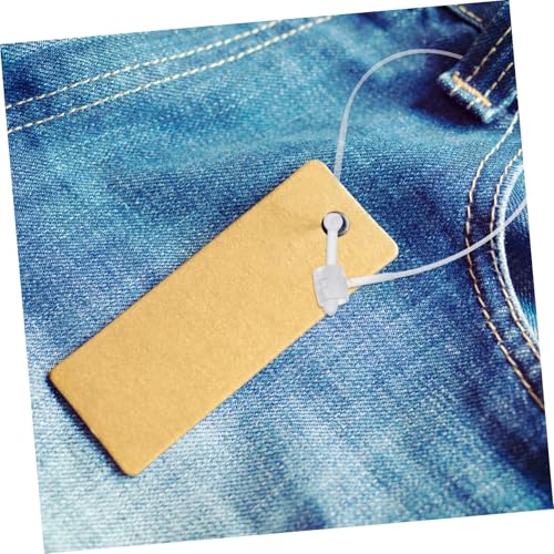 Ipetboom 1000 Stück Teiliges Transparente Runde Tag Schnappverschlüsse Sicherheits Fadenetiketten für Kleidung Schuhe Schmuck Leichte Sichere Kunststoff Preisschild Befestiger von Ipetboom