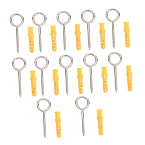 Ipetboom 12 Stück Augenschrauben aus Edelstahl Schwerlast Schraubhaken mit Expansionsdübeln Rostfrei Hohe Belastbarkeit für Hängematten Wandbefestigung Innen Außenbereich Ipetboom 12 Stück Augenschrauben aus Edelstahl Schwerlast Schraubhaken mit Expansionsdübeln Rostfrei Hohe Belastbarkeit für Hängematten Wandbefestigung Innen Außenbereich von Ipetboom