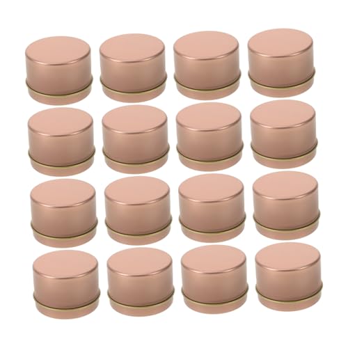 Ipetboom 12 Stück Teiliges Kerzendosen Robustem Weißblech mit Deckeln DIY Kerzenbehälter für Aromatherapie und Teelichtkerzen Roségoldfarben Auslaufsicher für Kerzenherstellung und von Ipetboom