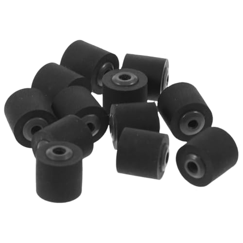 Ipetboom 12 Stück Teiliges Pinch Roller für Kassettenrekorder Verschleißfeste Gummi laufrollen Robuste Kunststoffachsen Langlebig und Einfach zu Montieren Ersatzteile für Tonbandgeräte von Ipetboom