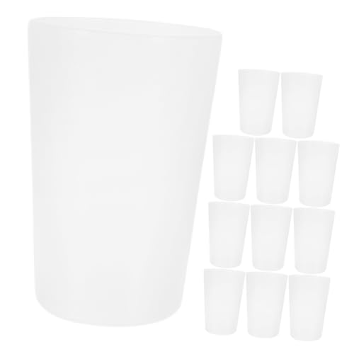 Ipetboom 12 Stück Teiliges Transparenter Badezimmerbecher aus Robustem Vielseitig als Zahnbürstenhalter Mundspülbecher und Trinkbecher Minimalistisches Design Kratzfest und Leicht zu von Ipetboom