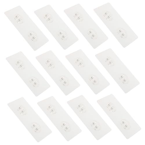 Ipetboom 12 Stück Teiliges Transparentes Klebehaken für Badezimmer Selbstklebend Wasserfest ohne Bohren Geeignet für Duschen Fliesen Glas und Glatte Oberflächen für Handtücher und von Ipetboom