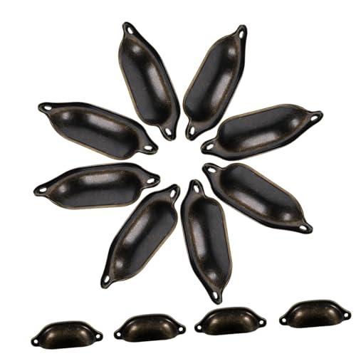 Ipetboom 12 Stück Teiliges Vintage Küchenschrankgriffe Halbrunde Antike Schubladengriffe Grünem Robuste Möbelgriffe für Schränke Kommoden Kleiderschränke von Ipetboom