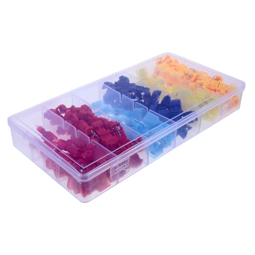 Ipetboom 120 Stück Teiliges Kabelverbinder T tap schnellklemmen und Quick disconnects Selbstsichernde Steckklemmen für Auto Industrieverdrahtung Zuverlässige Kunststoffanschlussklemmen von Ipetboom