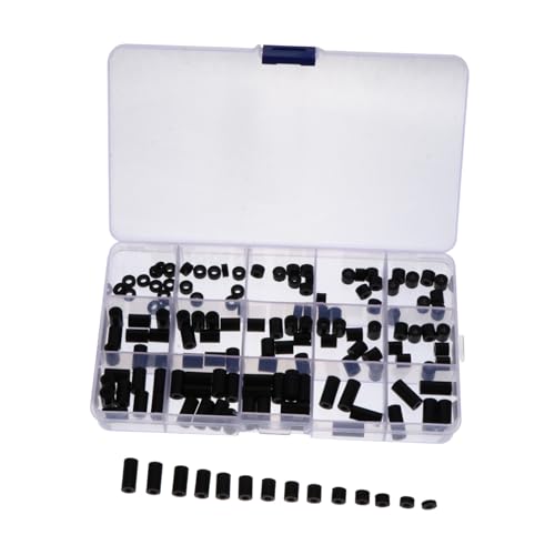 Ipetboom 140 Stück Teiliges Nylon Isolier unterlegscheiben Sortiment mit Zylinder Abstandshaltern und Dichtungen Schwarze Distanzhülsen Abriebfest Vielseitig für Möbel Elektronik und Ipetboom 140 Stück Teiliges Nylon Isolier unterlegscheiben Sortiment mit Zylinder Abstandshaltern und Dichtungen Schwarze Distanzhülsen Abriebfest Vielseitig für Möbel Elektronik und von Ipetboom