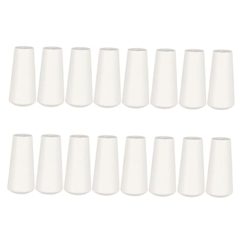 Ipetboom 16 Stück Teiliges Konische Weiße Holzgriff endstücke für Jalousien Einfache Montage Ersatzteile für Fensterrollos Dekorative Schnurzugknöpfe Langlebige Zubehörteile für von Ipetboom