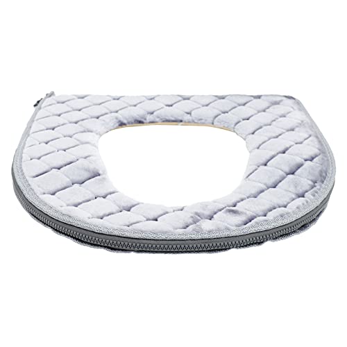 Ipetboom 1Stück Geschmeidiger Verdickter Toilettenabdeckung mit Zipper Design Warmes Komfortables Sitzkissen für Toiletten im Badezimmer von Ipetboom