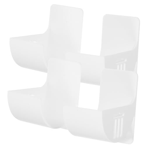 Ipetboom 2 Paare Wandmontierter Kunststoffhalter für Müllbeutel und Frischhaltefolie Platzsparend Robust Weiß Praktischer Haushaltsorganizer für Küche und Müllbeutelspender von Ipetboom