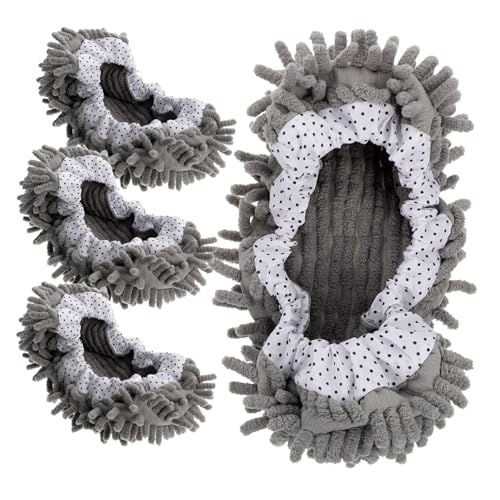 Ipetboom 2 Paare Waschbare Chenille Mop Hausschuhe Rutschfeste Strapazierfähige Bodenschuhe mit Staubaufnahme für Haushaltsreinigung Geeignet als Fuß oder Wischbezug Praktische Ipetboom 2 Paare Waschbare Chenille Mop Hausschuhe Rutschfeste Strapazierfähige Bodenschuhe mit Staubaufnahme für Haushaltsreinigung Geeignet als Fuß oder Wischbezug Praktische von Ipetboom