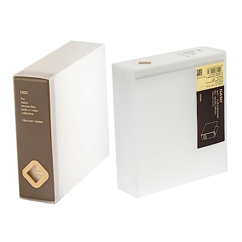 Ipetboom 2 STÜCK CD Aufbewahrungsbox Fächer Kunststoffgehäuse Stoßfest mit Beschriftbaren Etiketten für Zuhause Auto Schlafzimmer Kompaktes Design von Ipetboom