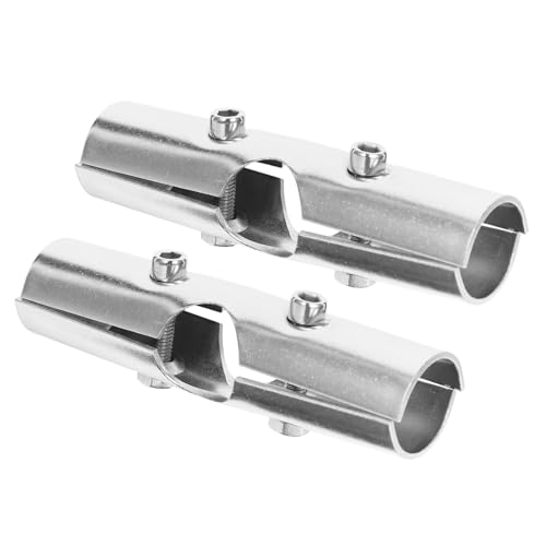Ipetboom 2 Sätze Edelstahl Stangenverbinder Teilig Verstellbare Kleiderstangenhalter für Schränke Robust Rostfrei Langlebig für Garderobe Kleiderbügel Aufbewahrung von Ipetboom