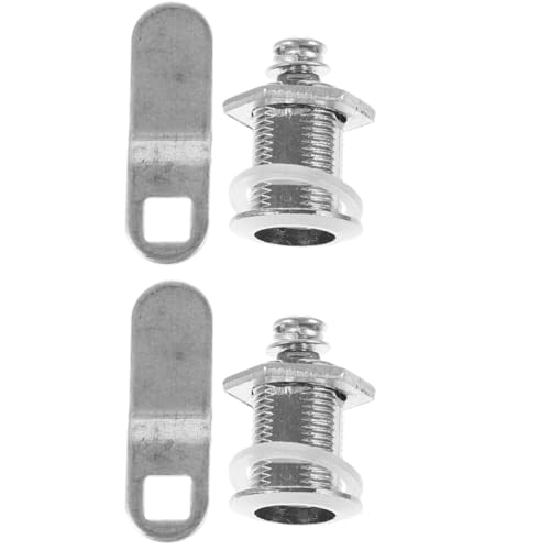 Ipetboom 2 Sätze Mülltonnen Schloss Dreiecksschloss aus Verzinktem Stahl Vielseitig Einsetzbar Einfache Bedienung Robust Sicher für Abfalleimer und Müllcontainer von Ipetboom