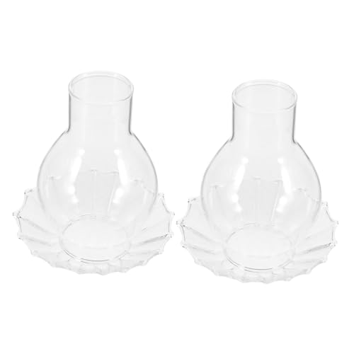 Ipetboom 2 Satz Windgeschützter Glas kerzenhalter Transparenter Teelichthalter mit Vintage Design Stabiler Klarer Glasüberzug Sicher für Tischdekoration und Romantische Atmosphäre Ipetboom 2 Satz Windgeschützter Glas kerzenhalter Transparenter Teelichthalter mit Vintage Design Stabiler Klarer Glasüberzug Sicher für Tischdekoration und Romantische Atmosphäre von Ipetboom