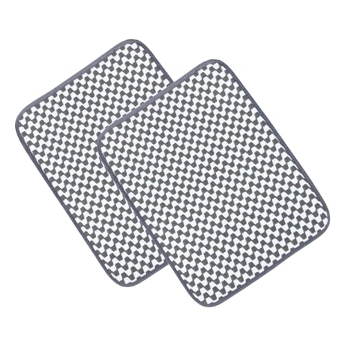 Ipetboom 2 Stück Absorbierende Abtropfmatte Küche Saugfähige Spülmatte für Teller Gläser und Besteck Schnelltrocknend Rutschfest und Platzsparend mit Aufhängeschlaufe von Ipetboom