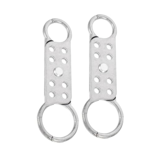Ipetboom 2 Stück Doppel Ende Aluminium Hasp mit Löchern Sicherheitsverschluss für Vorhängeschlösser für Zuverlässige Mehrfachsicherung und Notfallschutz von Ipetboom
