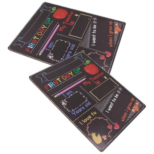 Ipetboom 2 Stück Doppelseitige Schulkreidetafel Kreative DIY Tafel ohne Geruchsfreie Schreib Zeichenfläche Dekoratives Back to school Accessoire von Ipetboom