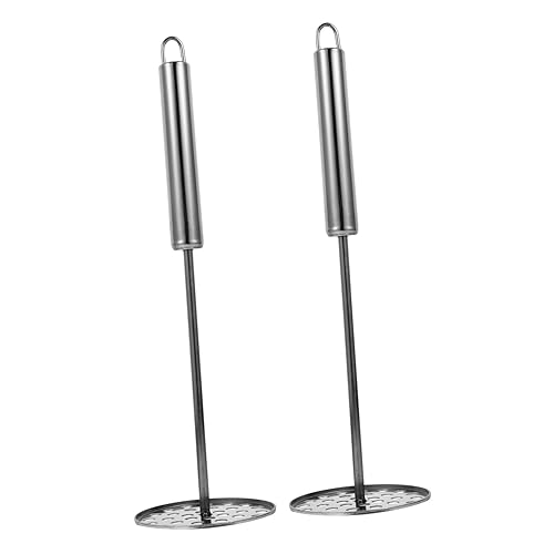 Ipetboom 2 Stück Edelstahl Kartoffelpresse mit Langem Griff Lebensmittelecht Rutschfest Feinmaschig Einfache Reinigung Sicher für Babynahrung und Vielseitig für Gemüse und Obst Geeignet Ipetboom 2 Stück Edelstahl Kartoffelpresse mit Langem Griff Lebensmittelecht Rutschfest Feinmaschig Einfache Reinigung Sicher für Babynahrung und Vielseitig für Gemüse und Obst Geeignet von Ipetboom