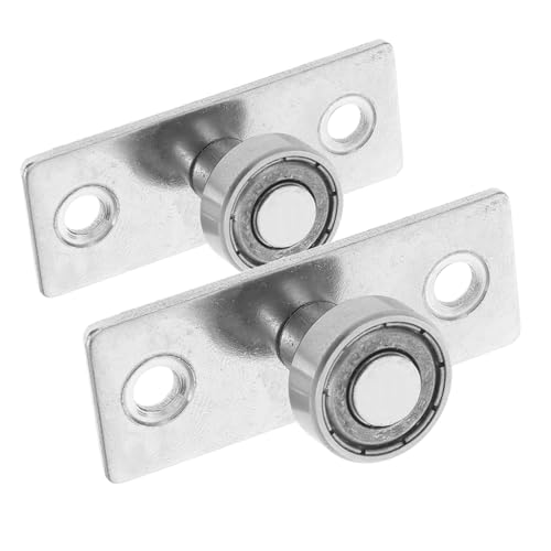 Ipetboom 2 Stück Edelstahl Schiebetür Rollensatz Teilig mit Kugelgelagerten Bodenschienenrädern Verschleißfestem Türbegrenzer und Präzisem Möbelpositionsrad für Schrank Kleiderschrank und von Ipetboom