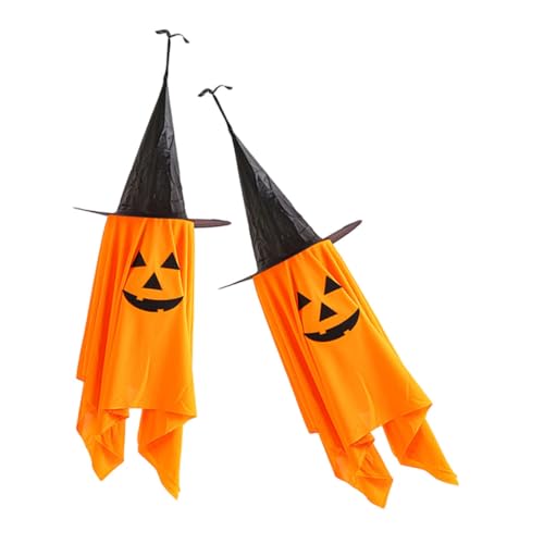 Ipetboom 2 Stück Halloween Hängedekoration Kürbis Hexenhut aus Stoff Wiederverwendbar Lichtbeständig Leichte Herbst Halloween-Ornamente für Innen Außenbereich Party Gartendeko Ipetboom 2 Stück Halloween Hängedekoration Kürbis Hexenhut aus Stoff Wiederverwendbar Lichtbeständig Leichte Herbst Halloween-Ornamente für Innen Außenbereich Party Gartendeko von Ipetboom