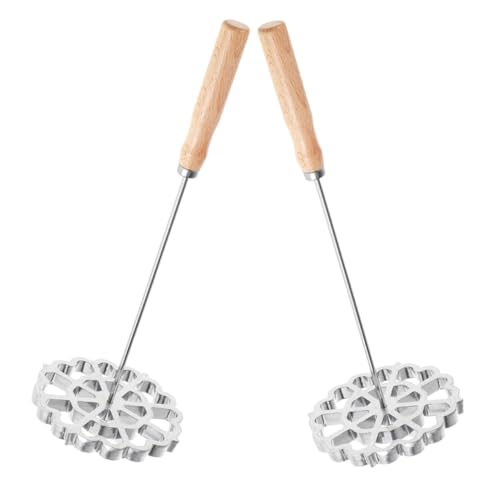 Ipetboom 2 Stück Haushalts Bratform Rosettenmacher Brat Gebäck Keksmacher Hausgemachter Frittierter Snack Löffel Rosetten Eisenmacher Hausgemachte Schwedische Form Achappam Form von Ipetboom