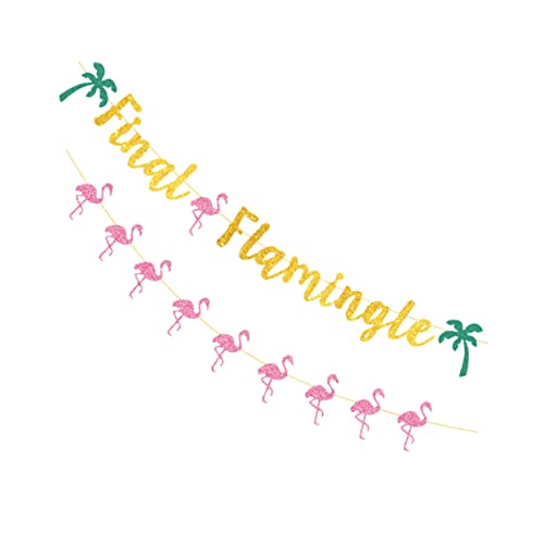 Ipetboom 2 Stück Hawaii Party Banner Dekorative Hängende Flagge für Sommerfeste Flamingo und Kokosnussbaum Design für Garten Pool oder Strandpartys von Ipetboom