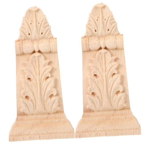 Ipetboom 2 Stück Holzgeschnitzte Applikation Unlackiert Natürliche Holzornamente Möbeldekoration Feine Verarbeitung Klassischer Stil Deko für Schrank Kamin Kommode Ipetboom 2 Stück Holzgeschnitzte Applikation Unlackiert Natürliche Holzornamente Möbeldekoration Feine Verarbeitung Klassischer Stil Deko für Schrank Kamin Kommode von Ipetboom