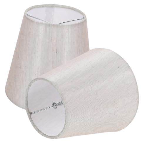 Ipetboom 2 Stück Kleine Stoff Lampenschirme mit Clip Retro Design Vielseitig Einsetzbar für Tisch Steh Wand und Hängelampen Einfache Montage Dekoratives Lampenzubehör für Wohnzimmer und von Ipetboom