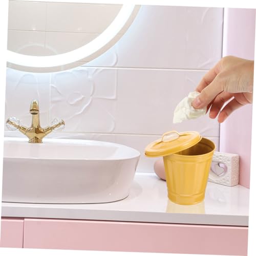 Ipetboom 2 Stück Kleiner Metall mülleimer mit Deckel Robuster Eiseneimer für Schreibtisch Geruchsblockierend Vielseitig Nutzbar für Büro Wohnzimmer Küche Retro Design Stifthalter Geeignet Ipetboom 2 Stück Kleiner Metall mülleimer mit Deckel Robuster Eiseneimer für Schreibtisch Geruchsblockierend Vielseitig Nutzbar für Büro Wohnzimmer Küche Retro Design Stifthalter Geeignet von Ipetboom