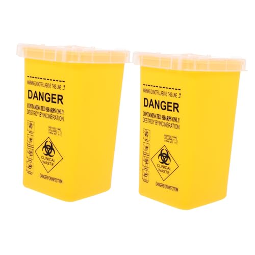 Ipetboom 2 Stück Kunststoff Abwurfbehälter für Scharfe Gegenstände Wiederverwendbar Auslaufsicher Robust Vielseitig Einsetzbar für Tätowierbedarf Kliniken und Salons Gelb Ipetboom 2 Stück Kunststoff Abwurfbehälter für Scharfe Gegenstände Wiederverwendbar Auslaufsicher Robust Vielseitig Einsetzbar für Tätowierbedarf Kliniken und Salons Gelb von Ipetboom