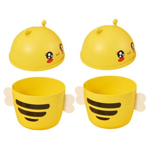 Ipetboom 2 Stück Mini Desktop Mülleimer mit Niedlichem Bienen design Kunststoff Müllbehälter mit Klappdeckel Kompakter Tischabfalleimer für Büro und Zuhause Platzsparend und Langlebig Ipetboom 2 Stück Mini Desktop Mülleimer mit Niedlichem Bienen design Kunststoff Müllbehälter mit Klappdeckel Kompakter Tischabfalleimer für Büro und Zuhause Platzsparend und Langlebig von Ipetboom