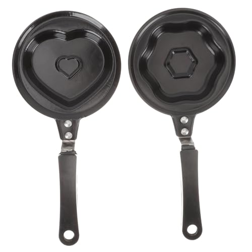 Ipetboom 2 Stück Mini Premium Antihaftbeschichtete Multifunktionale Pfanne für Spiegeleier Pfannkuchen und Omeletts Langlebig Leicht zu Reinigen für Täglichen Gebrauch von Ipetboom