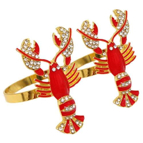 Ipetboom 2 Stück Rote Hummer Serviettenringe Serviettenhalter Dekorativ für Hochzeiten Dinner Partys Festliche Tischdeko Meeresthema Ipetboom 2 Stück Rote Hummer Serviettenringe Serviettenhalter Dekorativ für Hochzeiten Dinner Partys Festliche Tischdeko Meeresthema von Ipetboom