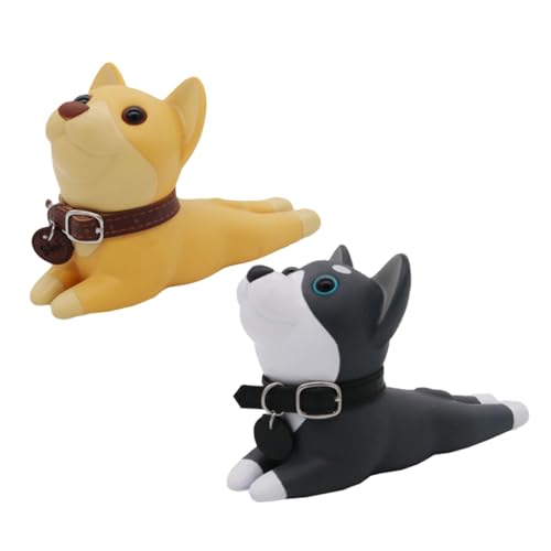 Ipetboom 2 Stück Rutschfeste Cartoon Hund Türkeile aus Flexiblem Material Stabile Türstopper für Wohnzimmer Küche Kinderzimmer Bunte Türkeile von Ipetboom
