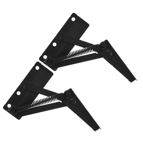 Ipetboom 2 Stück Schwarze Klappscharniere Faltbar Verstellbar Langlebig Möbel Scharniere für Sofa Couch und Schrank Lift Top Hinge Möbelbeschlag Moderne Optik von Ipetboom