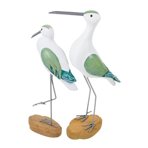 Ipetboom 2 Stück Seevogel Statue Realistische Möwen Dekoration für Regal Wohnzimmer und Garten Mediterranes Design Geeignet als zu Weihnachten oder Neujahr von Ipetboom