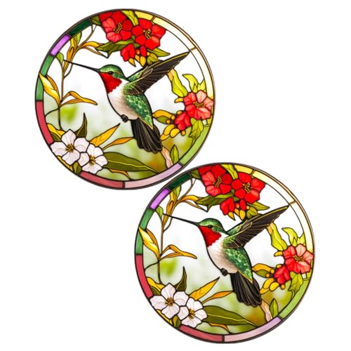 Ipetboom 2 Stück Statische Anti kollisions Fensterfolie Hummelform Bunte Fensteraufkleber ohne Kleber Wiederverwendbar Vogelschutz für Wohnzimmer Dekoration von Ipetboom