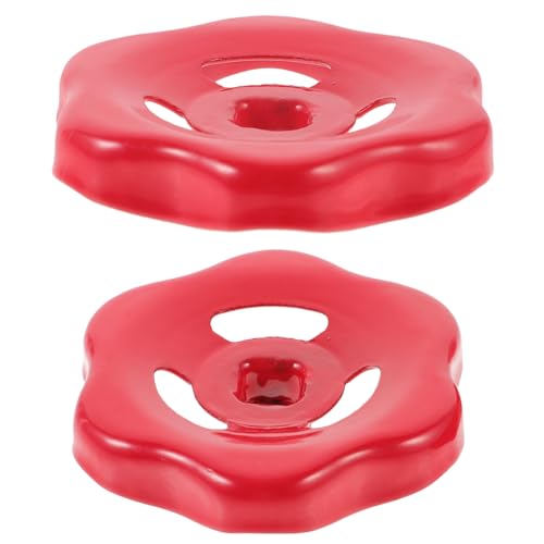 Ipetboom 2 Stück Teiliges Gusseisen Ventilgriff mit Quadratischem Loch Ergonomischer Außenzapfen Griff Langlebig und Rutschfest für Gartenschläuche und Absperrventile von Ipetboom