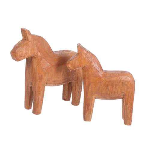 Ipetboom 2 Stück Teiliges Handgefertigtes Holzpferd Pferdestatue Rustikale Holzfigur Geschnitzte Tierdekoration für Wohn Büro Tisch Regal Akzent Ipetboom 2 Stück Teiliges Handgefertigtes Holzpferd Pferdestatue Rustikale Holzfigur Geschnitzte Tierdekoration für Wohn Büro Tisch Regal Akzent von Ipetboom