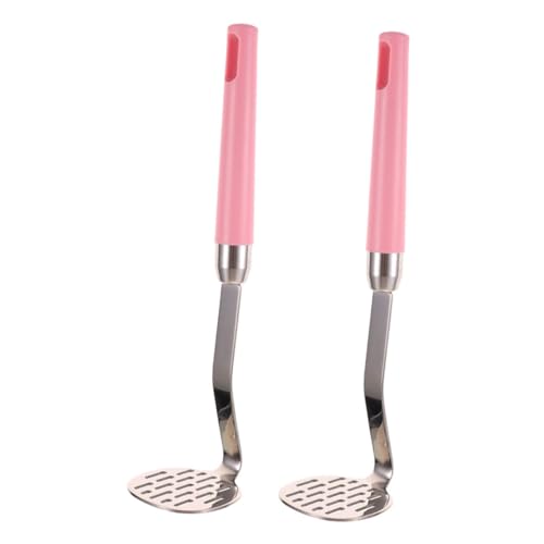 Ipetboom 2 Stück Teiliges Kartoffelstampfer Edelstahl Handlicher Gemüsestampfer für Kartoffelpüree Bohnen und Obst Leicht zu Reinigen Multifunktionales Küchenwerkzeug in Rosa Ipetboom 2 Stück Teiliges Kartoffelstampfer Edelstahl Handlicher Gemüsestampfer für Kartoffelpüree Bohnen und Obst Leicht zu Reinigen Multifunktionales Küchenwerkzeug in Rosa von Ipetboom